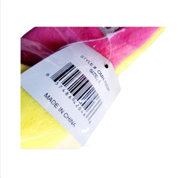 Kids emoji Olivia Miller cartoon slippers size large nwt - Picture 4 of 7